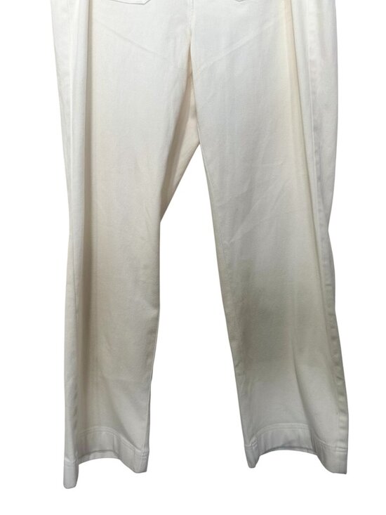 Talbot Wide Leg Trousers Jean Womens 16W White Relaxed High Rise Stretch Preppy - Picture 7 of 14